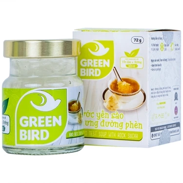 Giúp bồi bổ cơ thể, ngăn ngừa lão hóa nước Yến Sào chưng đường phèn Greenbird hộp 1 chai 72g