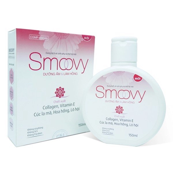 Dung dịch vệ sinh phụ nữ thế hệ mới Smoovy (hồng) hộp 1 chai 150ml
