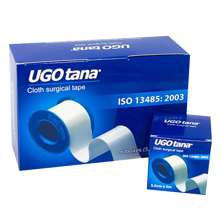 Băng dính cuộn vải lụa y tế UGOTANA Medical Silk Tape 5cm x 5m hộp 1 cuộn