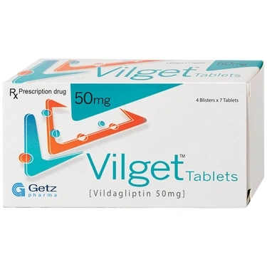 Thuốc điều trị bệnh đái tháo đường tuýp 2 Vilget Tablets 50mg hộp 4 vỉ x 7 viên