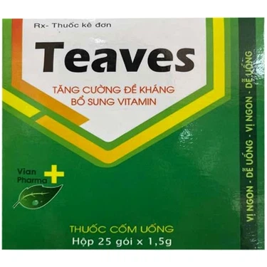 Thuốc tăng cường sức đề kháng, bổ sung vitamin Teaves hộp 25 gói