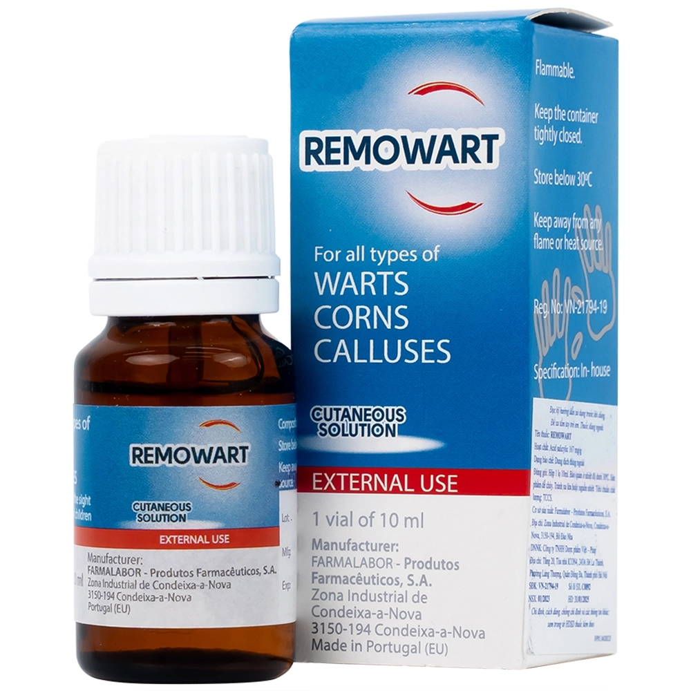 Dung dịch bôi ngoài da Remowart Farmalabor hộp 1 chai x 10ml