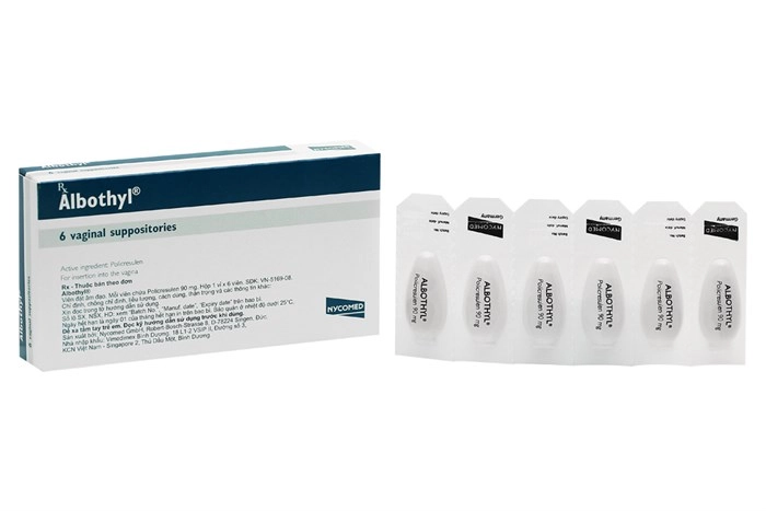 Viên đặt trị nhiễm khuẩn âm đạo Albothyl hộp 6 viên