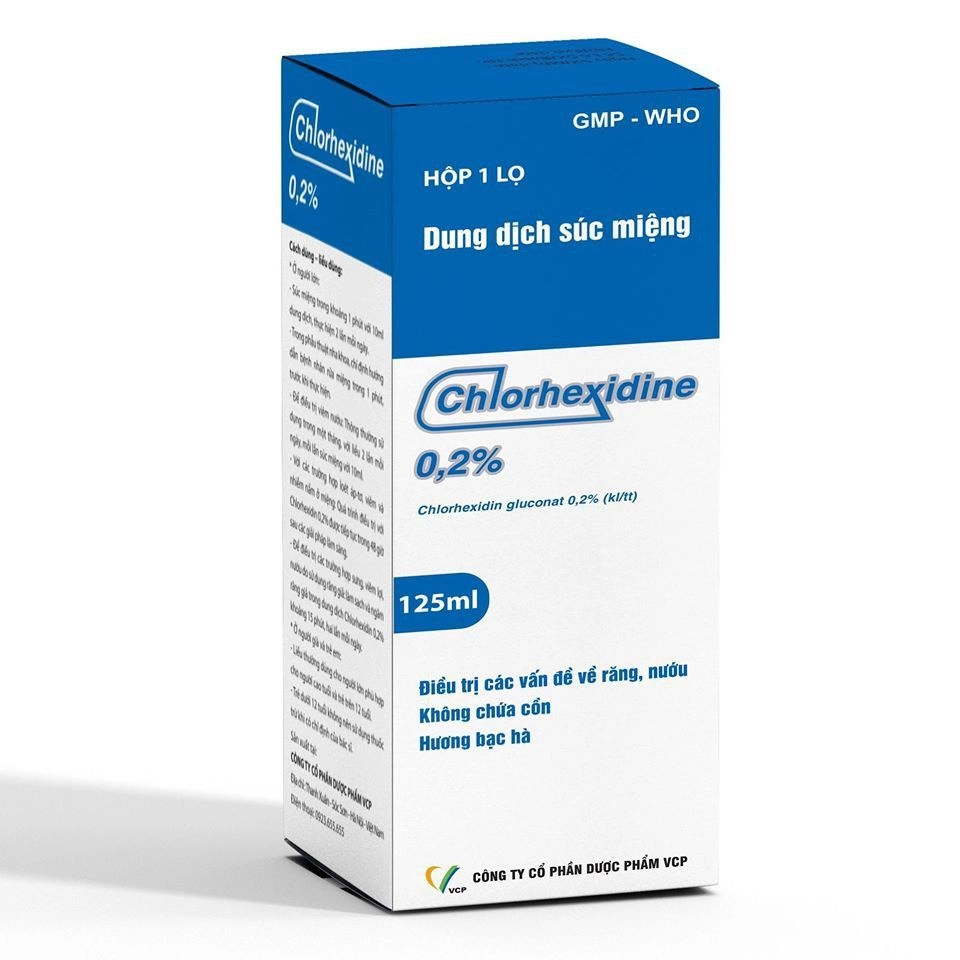 Dung dịch súc miệng Chlorhexidine 0,2% hộp 1 lọ 125ml