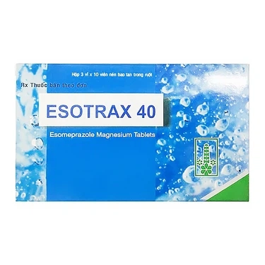 Điều trị trào ngược dạ dày, thực quản, chữa lành loét tá tràng Esotrax 40 Mepro hộp 3 vỉ x 10 viên