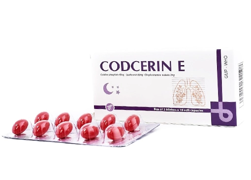 Thuốc trị ho CODCERIN E hộp 2 vỉ x 10 viên nang mềm