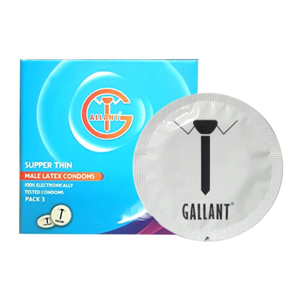 Bao cao su siêu mỏng Gallant Super Thin hộp 3 cái