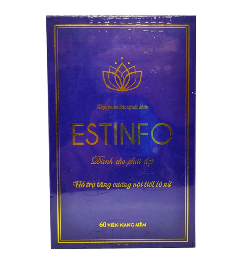 Hỗ trợ tăng cường nội tiết tố nữ ESTINFO hộp 1 lọ x 60 viên nang mềm