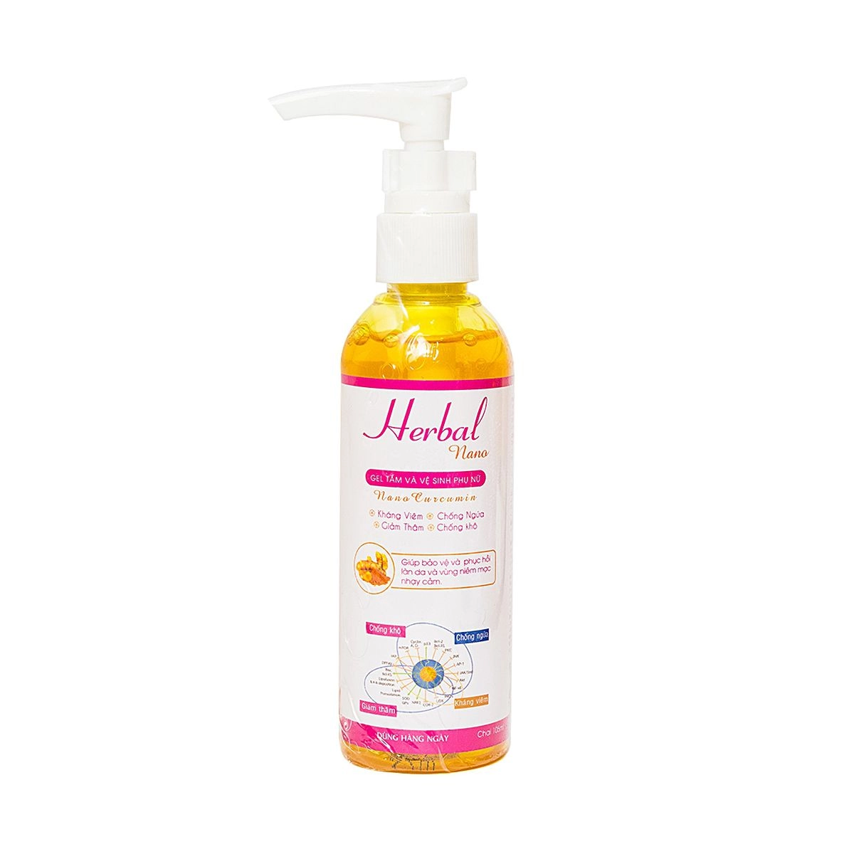 Gel tắm và vệ sinh phụ nữ Herbal Nano hộp 1 chai 105ml