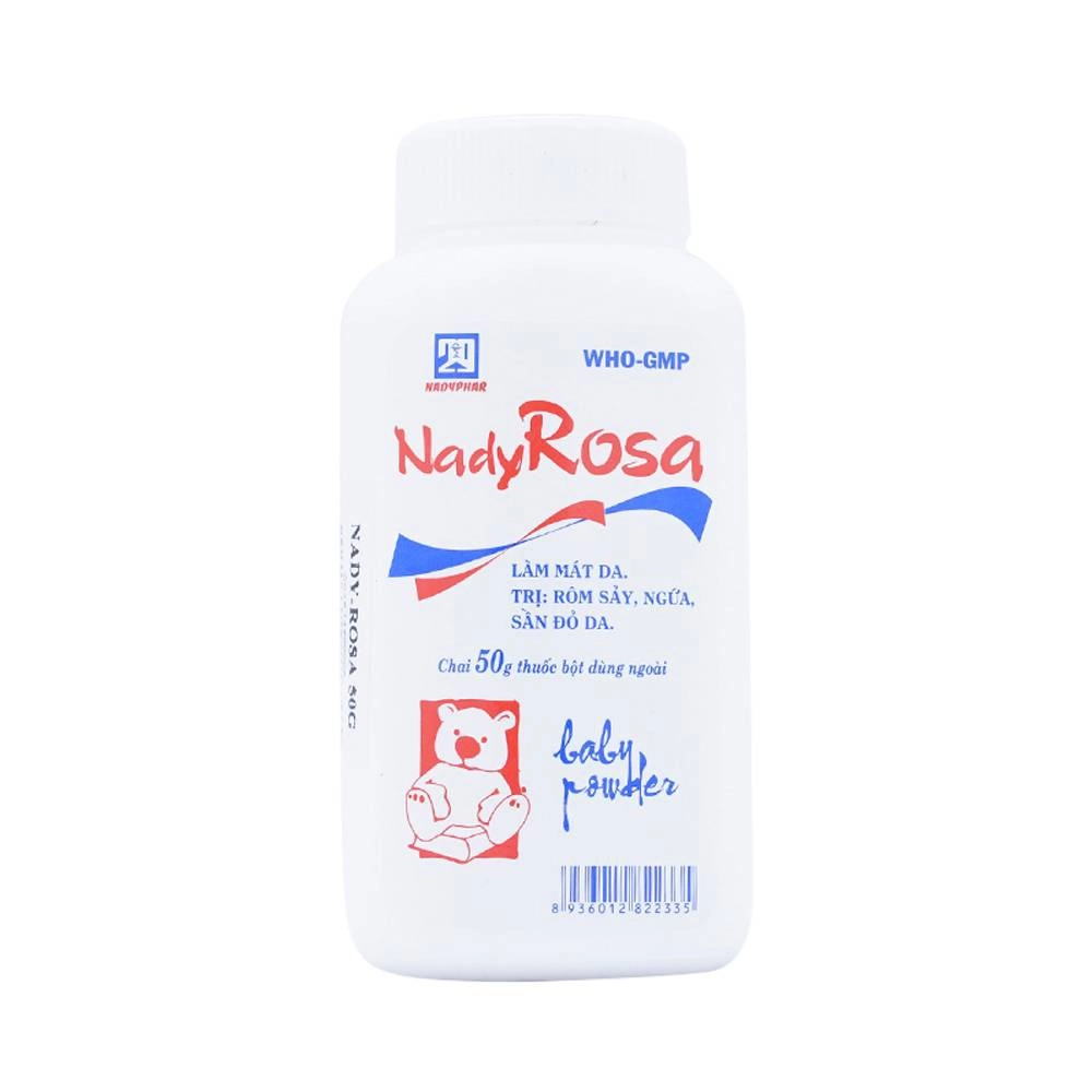 Hỗ trợ điều trị rôm sảy, ngứa, sần đỏ da NadyRosa Nadyphar chai 50g