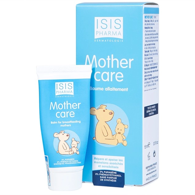 Kem dưỡng ẩm, giảm khô môi, chàm môi, nứt núm vú Isis Pharma Mothercare tuýp x 15ml