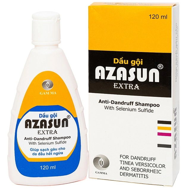 Dầu gội sạch gàu cho da đầu hết ngứa Azasun Extra Gamma chai x 120ml
