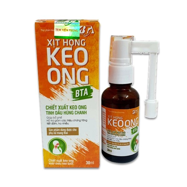 Xịt họng KEO ONG BTA hộp 1 chai 30ml