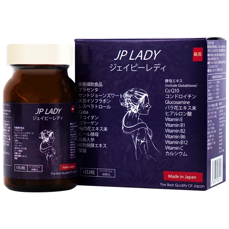 Hỗ trợ phụ nữ giai đoạn tiền mãn kinh JP Lady Jpanwell hộp 1 lọ x 60 viên