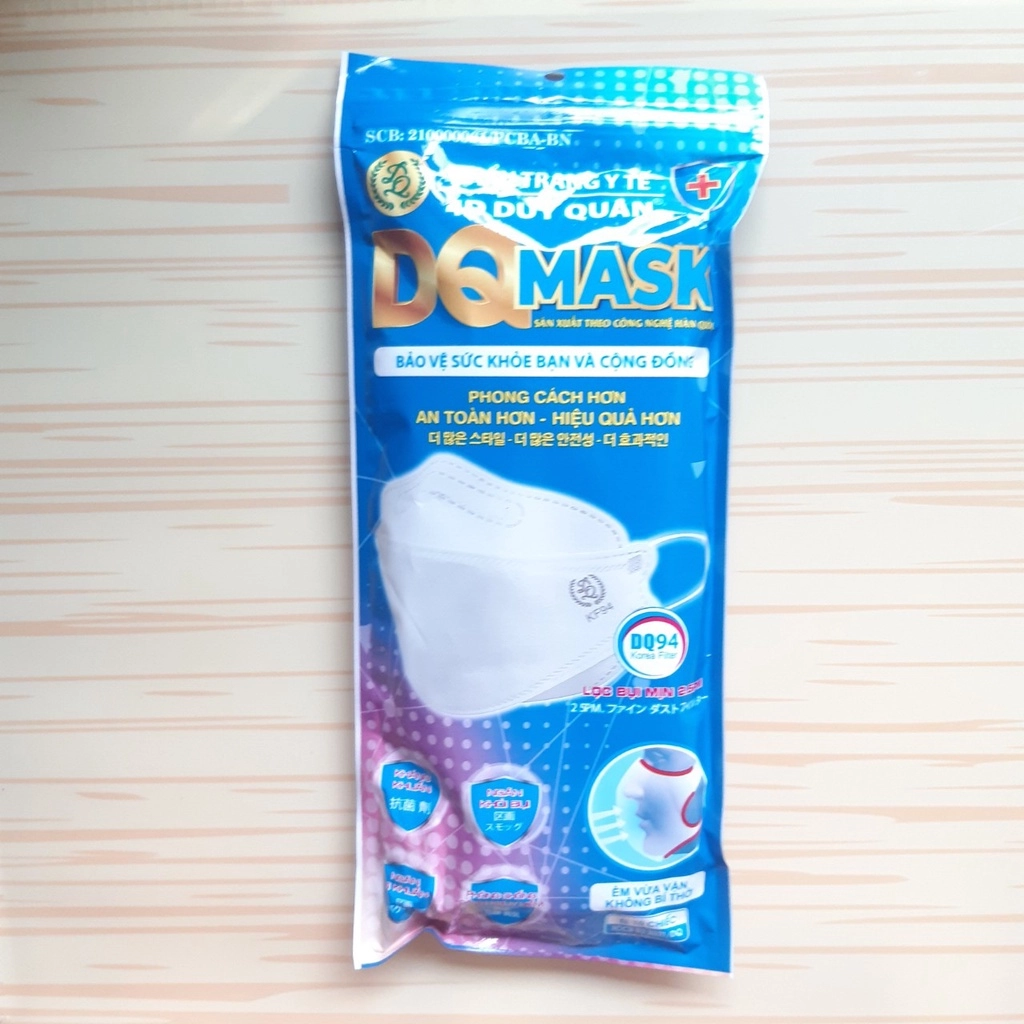 Khẩu trang y tế 4D Duy Quân DQ Mask gói 10 cái