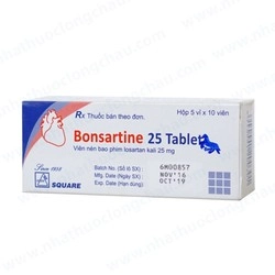 Thuốc điều trị tăng huyết áp Bonsartine 25 Tablet hộp 50 viên