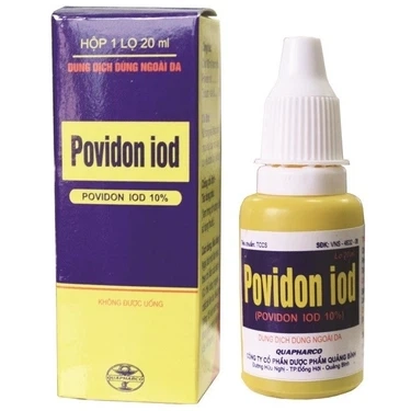Dung dịch dùng ngoài sát trùng da, niêm mạc trước khi phẫu thuật Povidon Iod Quapharco chai x 20ml