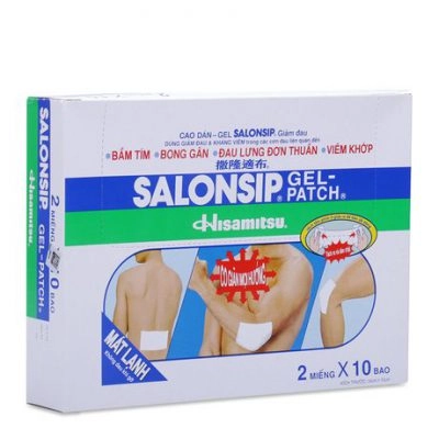 Cao dán giảm đau Salonsip Gel-Patch hộp 20 miếng