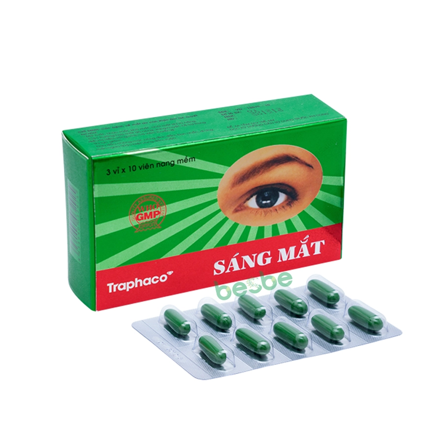 Viên nang mềm Sáng mắt TRAPHACO hộp 3 vỉ x 10 viên