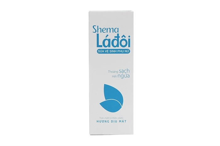 Sữa vệ sinh phụ nữ Shema Lá đôi hương dịu mát (xanh) hộp 1 chai 200ml