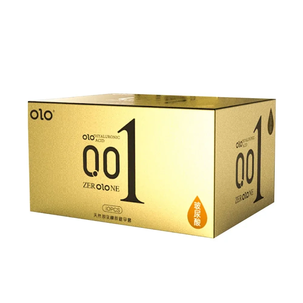 Bao cao su OLO 0.01 Vàng - Siêu mỏng, gân gai hộp 10 cái
