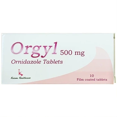 Điều trị nhiễm trùng, nhiễm vi sinh vật đơn bào Orgyl 500mg Kusum hộp 1 vỉ x 10 viên