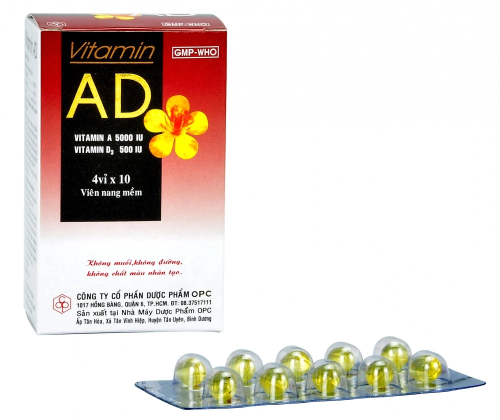 Thuốc bổ sung VITAMIN AD hộp 40 viên