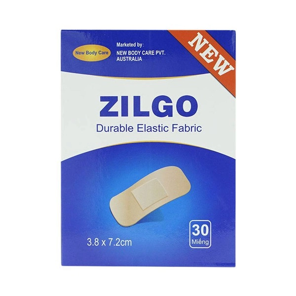 Băng cá nhân Zilgo Durable Elastic Fabric hộp 30 miếng 3.8 x 7.2cm