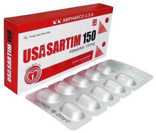 Điều trị cao huyết áp Usasartim 150mg Ampharco hộp 3 vỉ x 10 viên