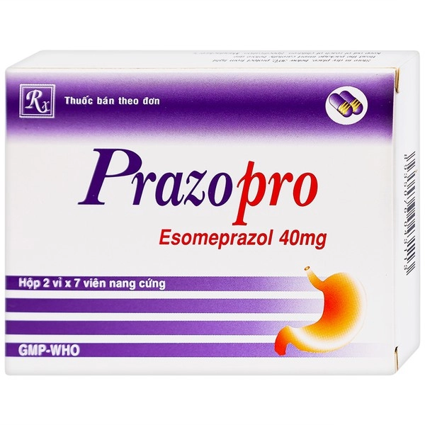 Thuốc điều trị đau dạ dày Prazopro 40mg hộp 2 vỉ x 7 viên