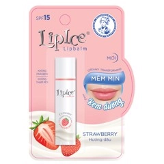 Son dưỡng không màu LipIce Lipbalm Creamy Strawberry SPF15 tuýp 4.3g