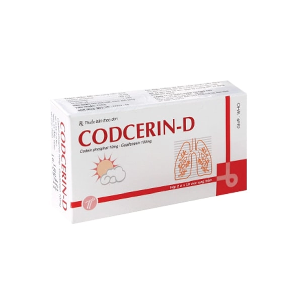 Thuốc trị ho CODCERIN D hộp 2 vỉ x 10 viên nang mềm