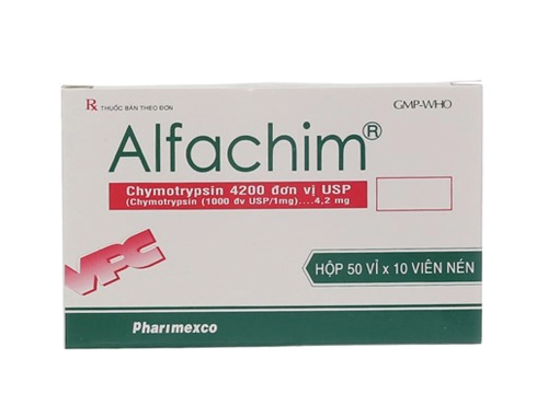 Thuốc chống phù nề, kháng viêm Alfachim 4,2 mg hộp 500 viên