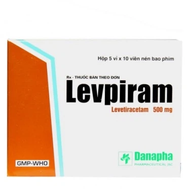 Điều trị động kinh Levpiram 500mg Danapha hộp 5 vỉ x 10 viên