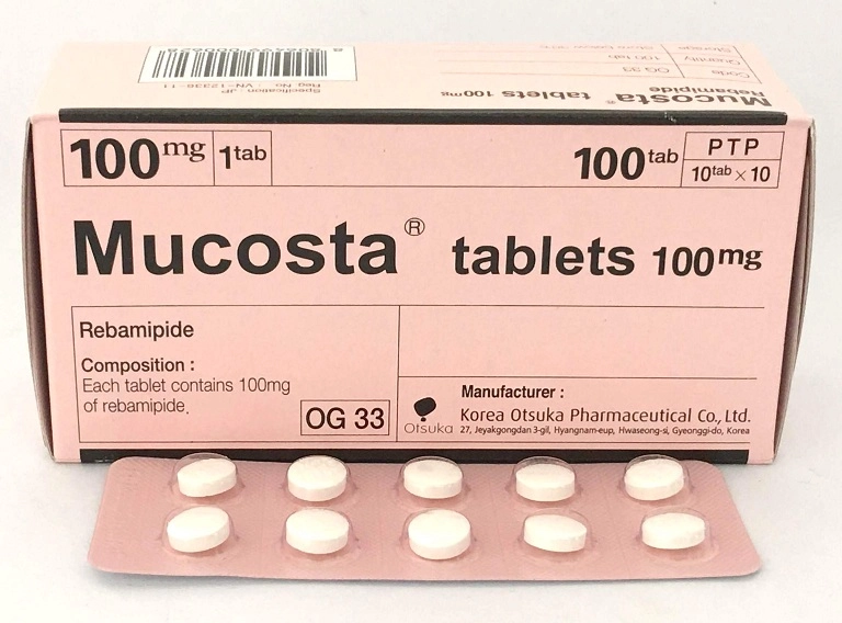 Thuốc chống viêm loét dạ dày Mucosta tablets 100mg hộp 100 viên