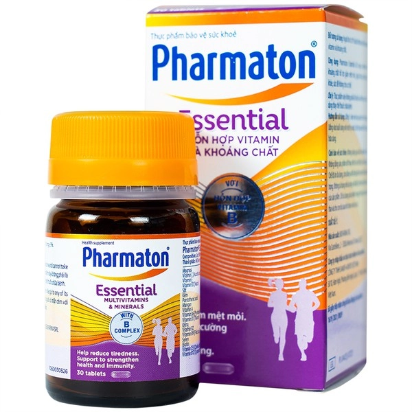Hỗ trợ giảm mệt mỏi Pharmaton Essential Multivitamins Minerals With B Complex hộp 1 lọ 30 viên