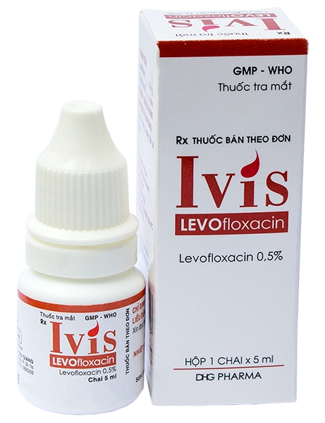 Điều trị nhiễm khuẩn ở mắt Ivis 0.5% DHG Pharma hộp 1 chai x 5 ml.