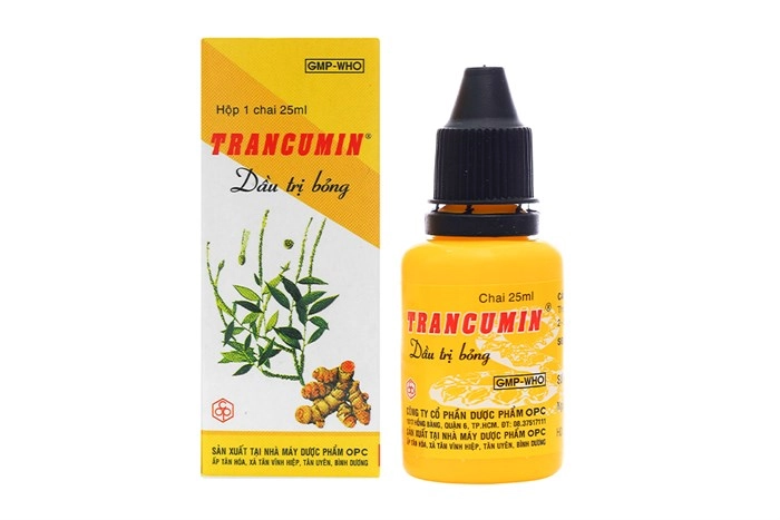 Dầu trị bỏng Trancumin hộp 1 chai 25ml