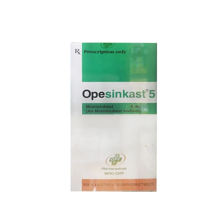 Thuốc dự phòng hen phế quản Opesinkast 5 hộp 4 vỉ x 7 viên