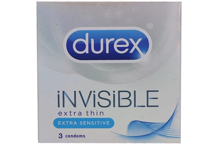 Bao cao su siêu mỏng Durex Invisible Extra Thin hộp 3 cái
