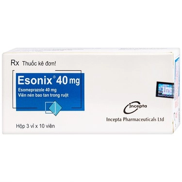 Điều trị trào ngược thực quản Esonix 40mg Incepta hộp 3 vỉ x 10 viên