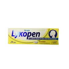 Viên ngậm giảm ho, giảm đau rát họng, khàn tiếng do ho kéo dài Lykopen hộp 1 tuýp 24 viên