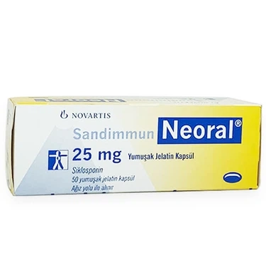 Ức chế miễn dịch, chống đào thải sau ghép tạng Sandimmun Neoral 25mg hộp 10 vỉ x 5 viên