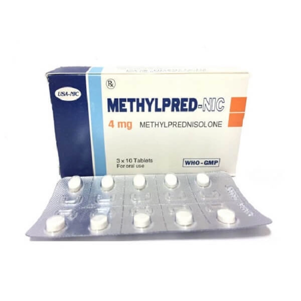 Thuốc kháng viêm METHYLPRED-NIC 4mg hộp 30 viên
