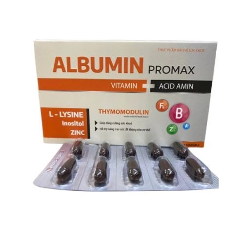 Giúp tăng sức đề kháng ALBUMIN PROMAX hộp 6 vỉ x 10 viên nén