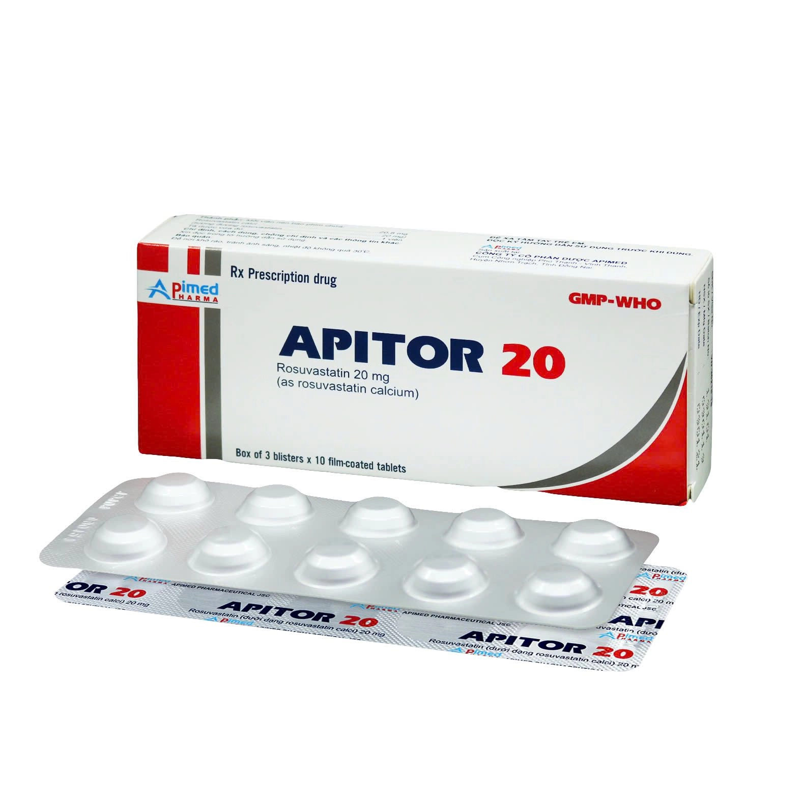 Điều trị tăng cholesterol nguyên phát APITOR 20 hộp 3 vỉ x 10 viên
