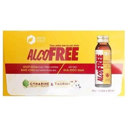 Nước uống giải rượu AlcoFREE hộp 10 chai 50ml