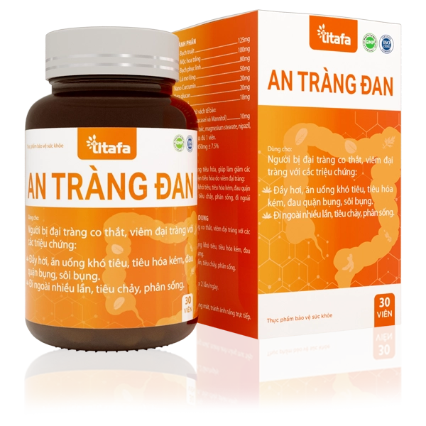 Hỗ trợ viêm đại tràng, đầy hơi, tiêu chảy An Tràng Đan hộp 1 lọ 30 viên