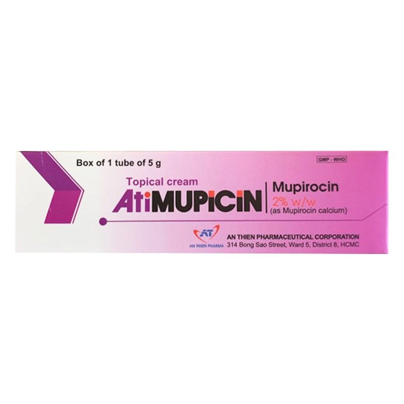 Thuốc mỡ trị nhiễm khuẩn da Atimupicin hộp 1 tuýp 5g