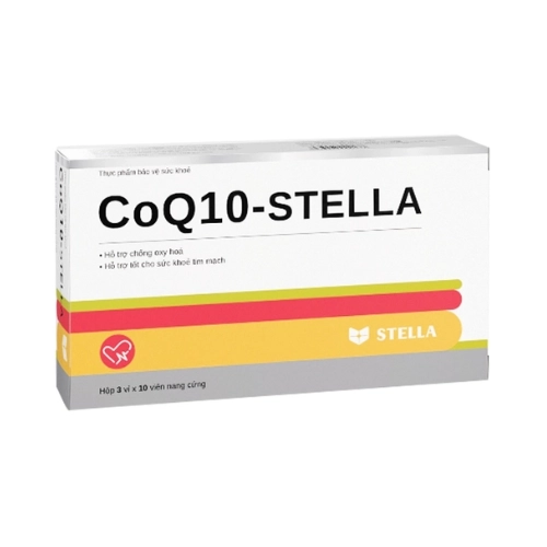 Viên uống hỗ trợ tim mạch CoQ10-Stella hộp 3 vỉ x 10 viên